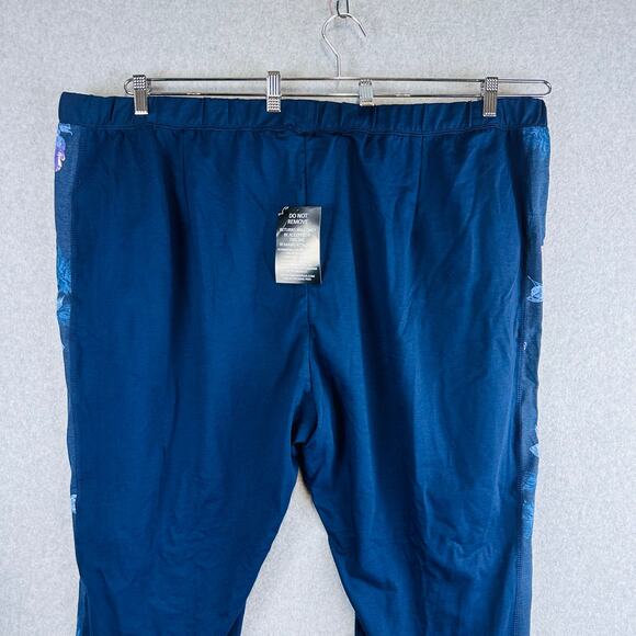 New Catherines Womans 5X Plus 34/36W Pull on Pants Blue Floral Active NWT - Picture 6 of 8